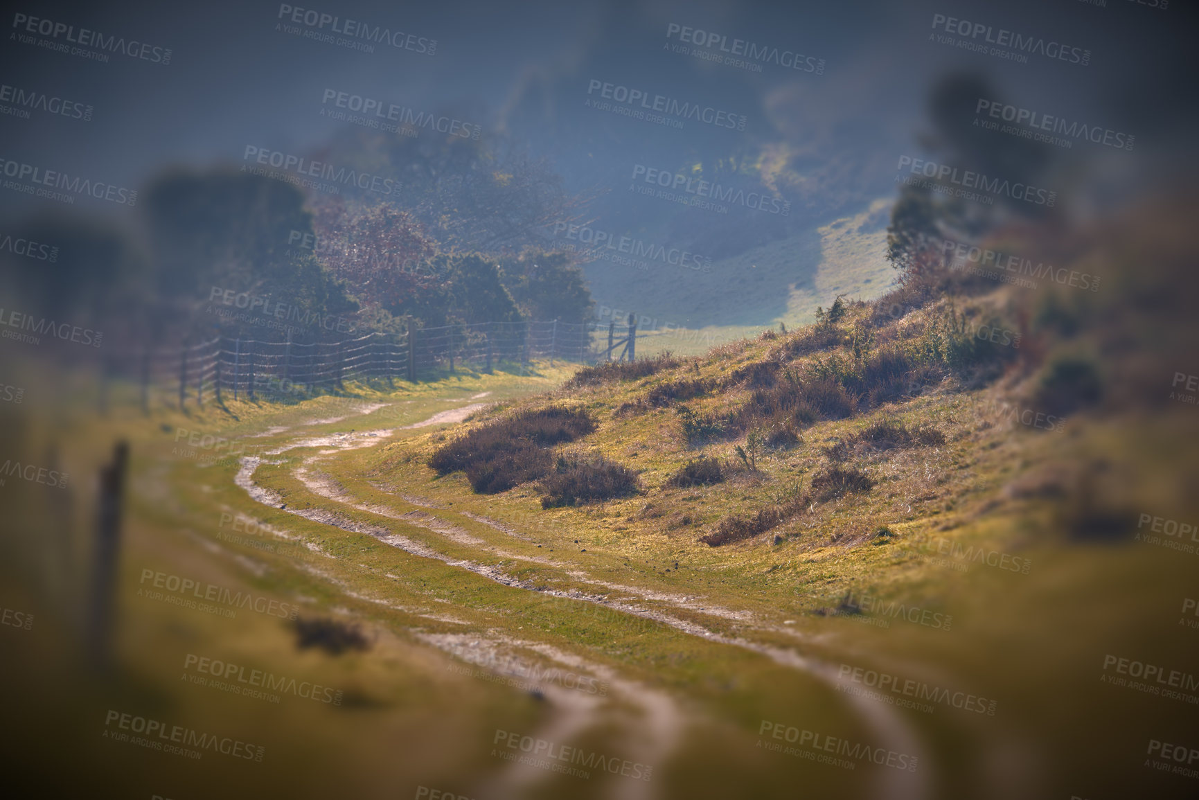 Buy stock photo A beautiful scenic road
