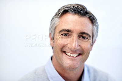 Buy stock photo Portrait of a mature businessman in his office