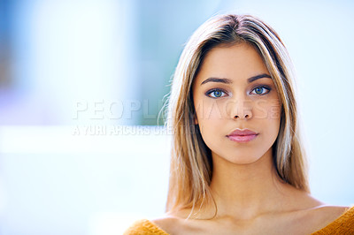 Buy stock photo Portrait, business woman and pr consultant in startup company, office and workplace for creative agency. Professional, designer and face of young female person for worker, employee or entrepreneur
