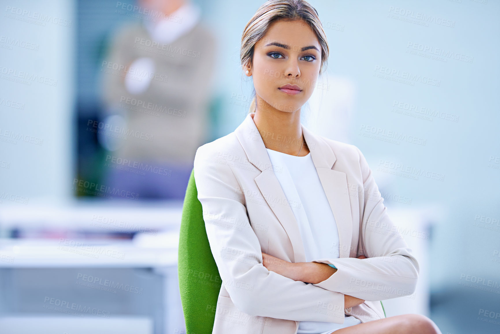 Buy stock photo Businesswoman, portrait and for career confidence or pride for small business entrepreneur, start up or corporate professional. Female person, face and company growth for opportunity or workplace