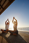 Staying healthy and happy by doing yoga