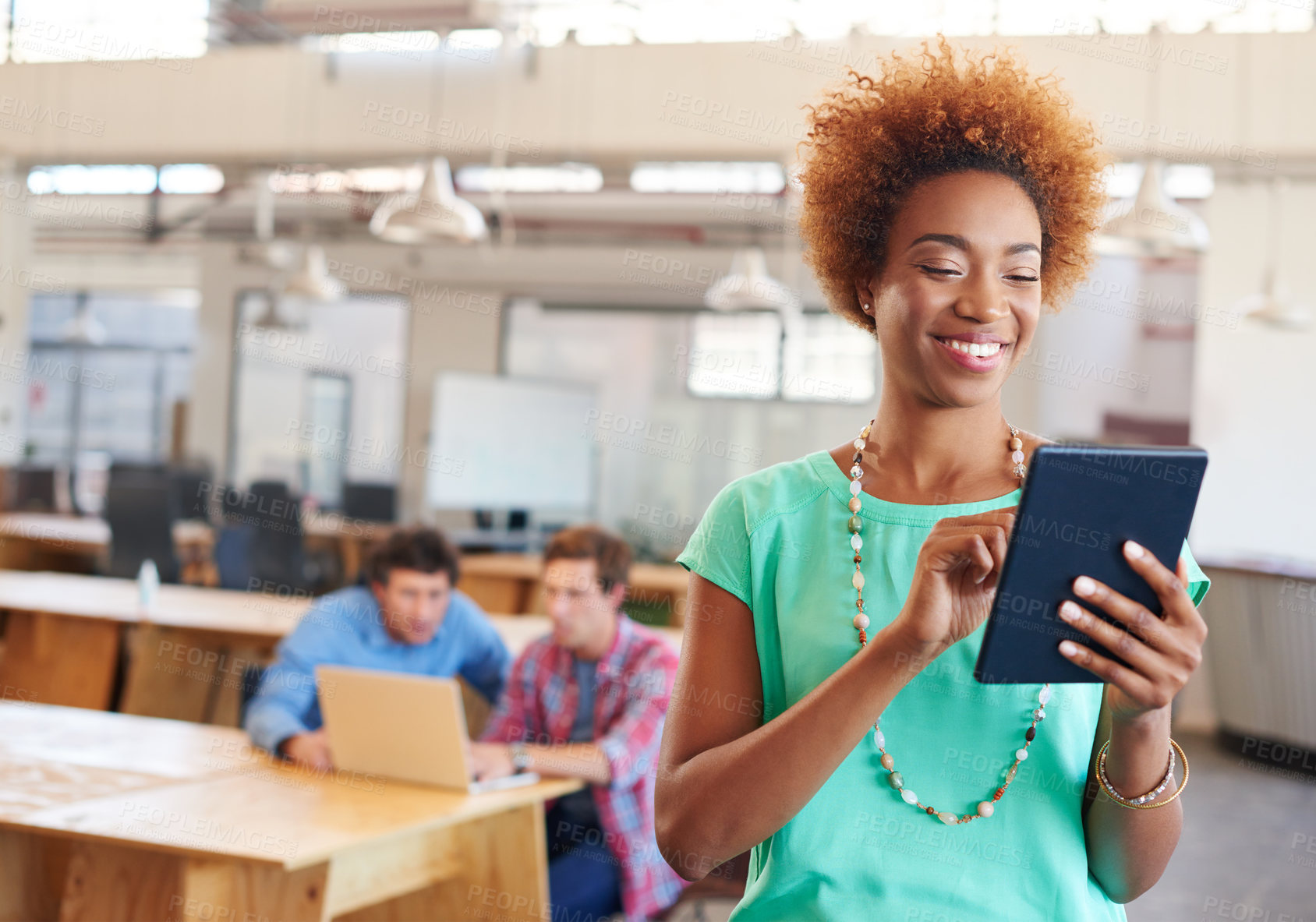 Buy stock photo Cropped shot of businesspeople working in the office