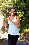 Beautiful woman jogging