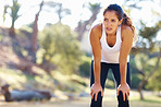 Woman exhausted after a jog