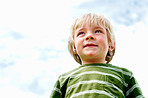 Cute young boy smiling