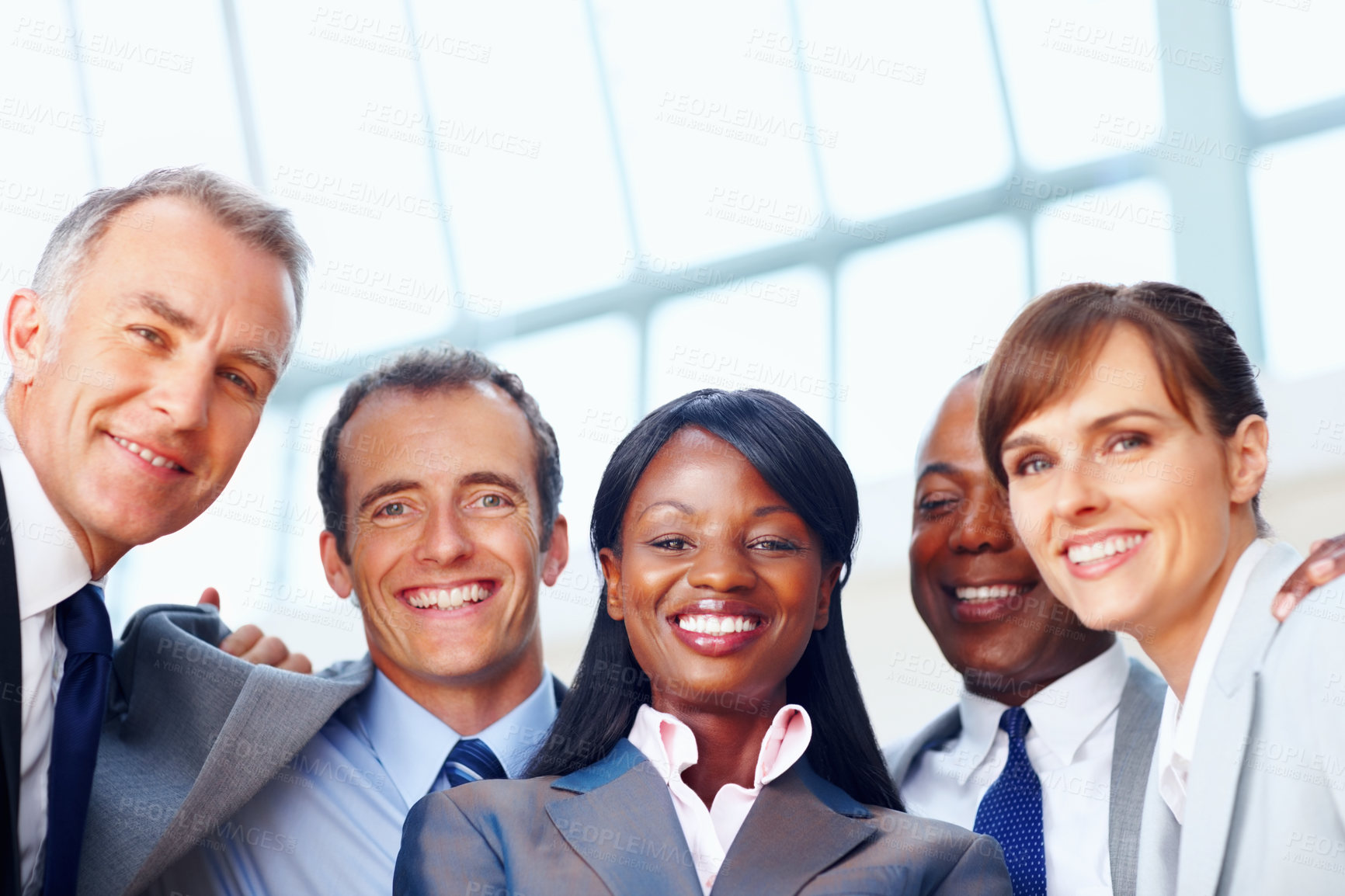 Buy stock photo Lawyers, portrait and group of business people in office for confidence, career pride or collaboration. Professional, diversity and legal employees for consulting, solidarity or company growth