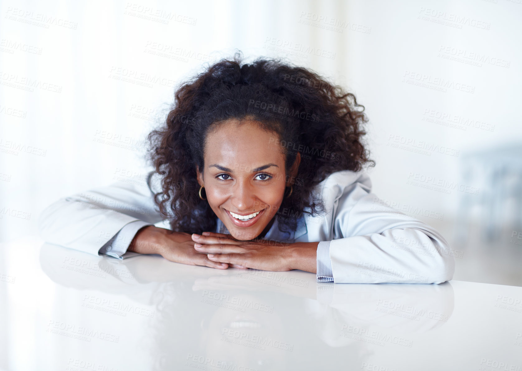 Buy stock photo Cropped shot of a young businesswoman in an office