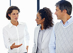 Business woman discussing with colleagues