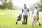 Couple getting ready to play golf