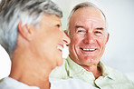 Smiling mature man and woman