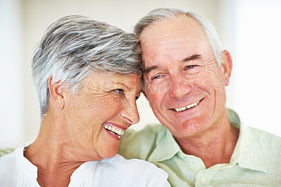 Buy stock photo Closeup of loving mature couple spending quality time together