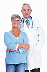 Mature doctor with woman