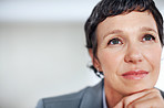 Pensive female executive