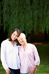 Beautiful mother and daughter portrait