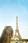 Taking in the Eiffel Tower's beauty 