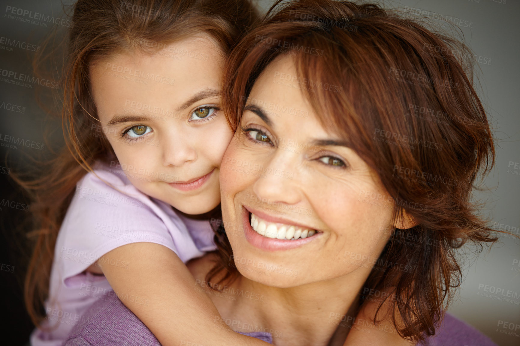 Buy stock photo Portrait of a mother spending time with her adorable little girl