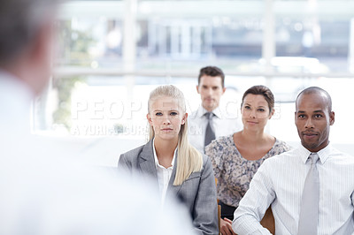 Buy stock photo Business people in a seminar