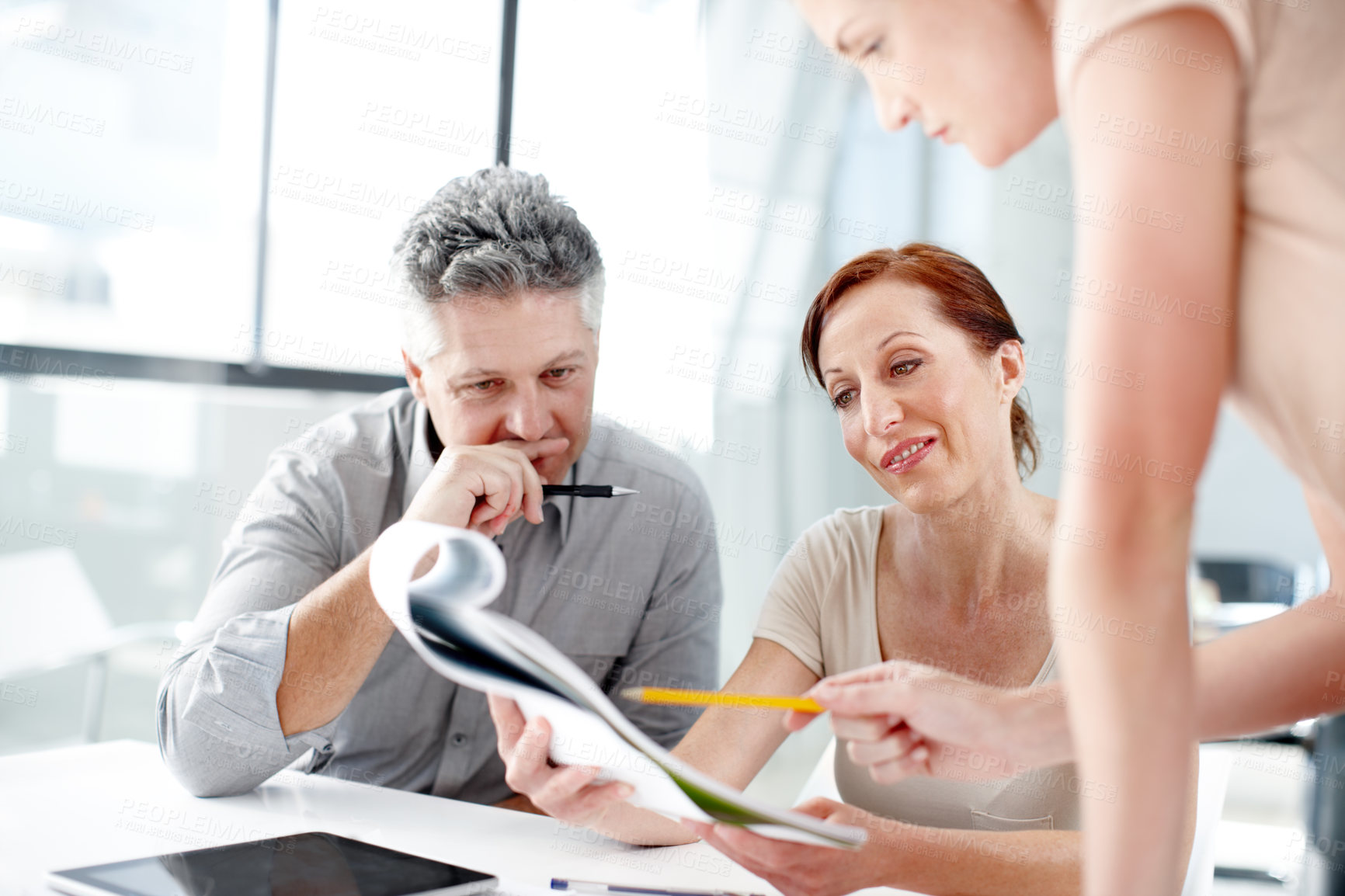 Buy stock photo Cropped shot of a working business office