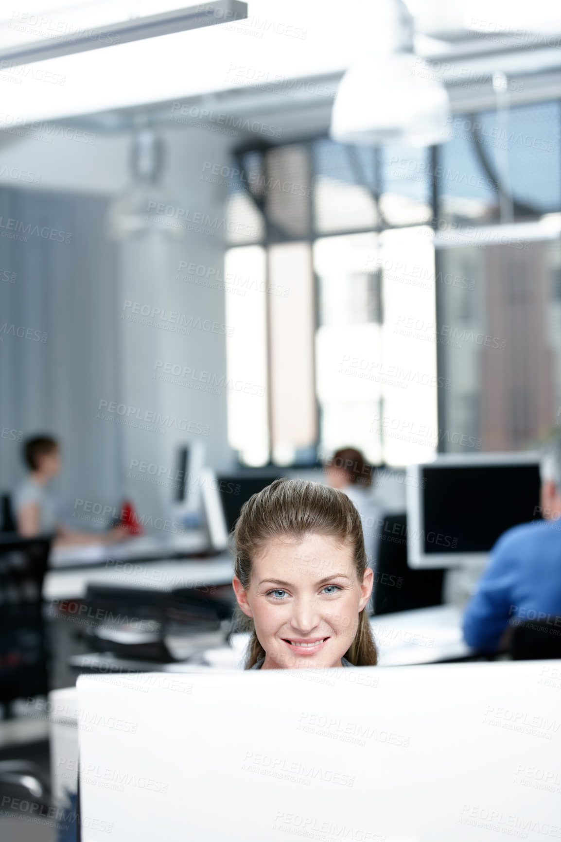 Buy stock photo Cropped shot of a working business office