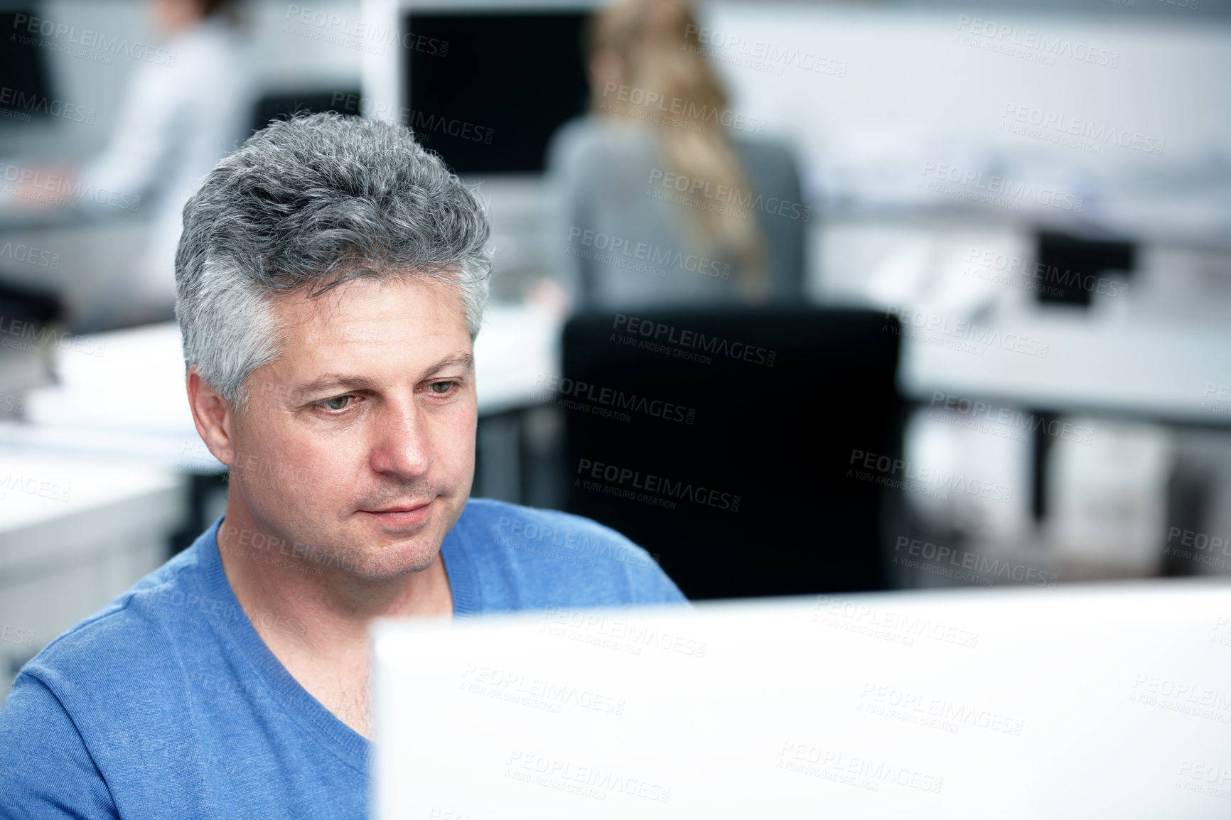 Buy stock photo Cropped shot of a working business office