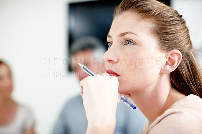 Buy stock photo Cropped shot of a working business office