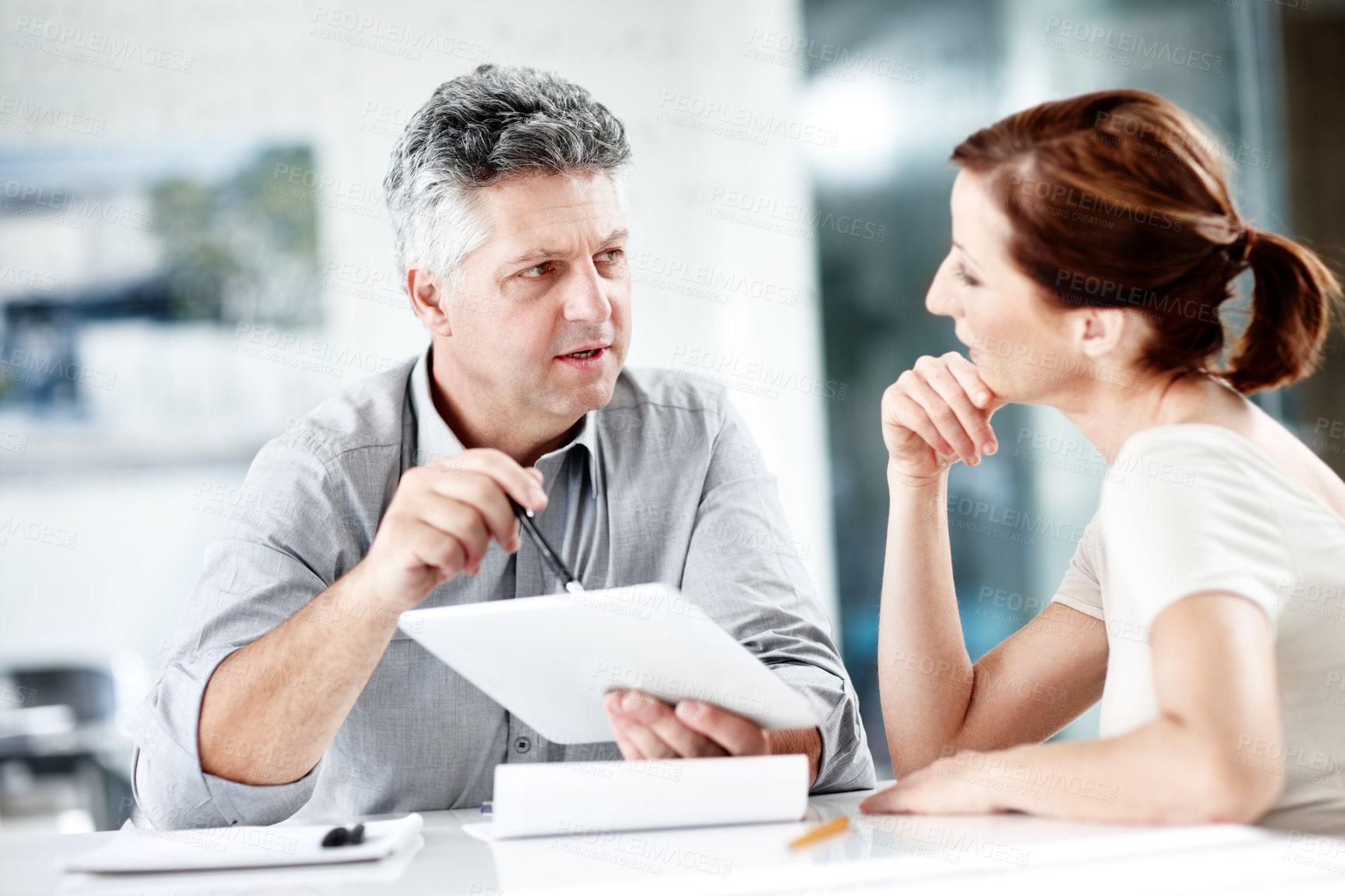 Buy stock photo Cropped shot of a working business office