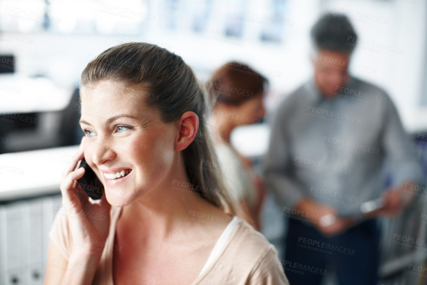 Buy stock photo Cropped shot of a working business office