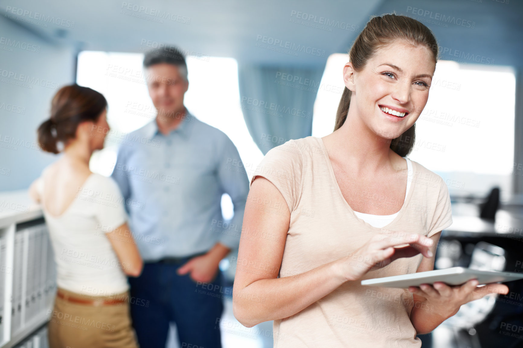 Buy stock photo Cropped shot of a working business office