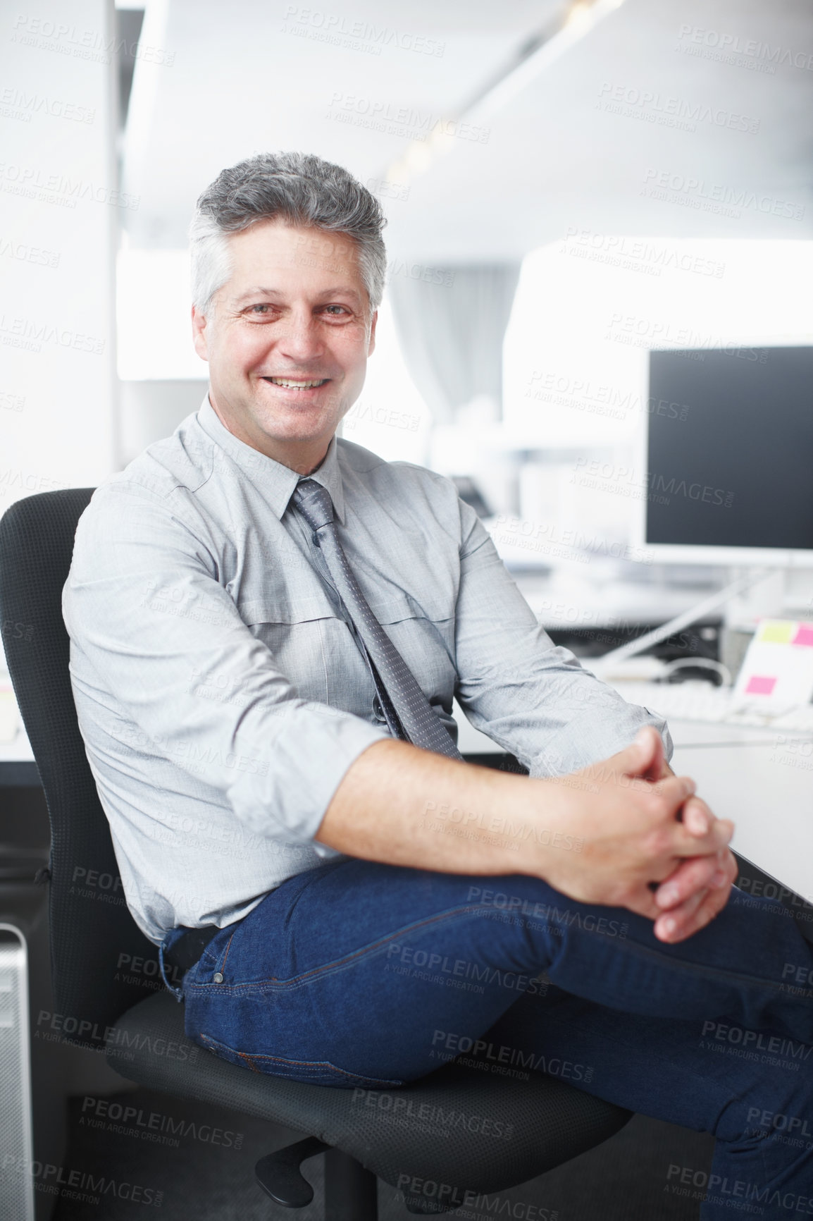 Buy stock photo Cropped shot of a working business office