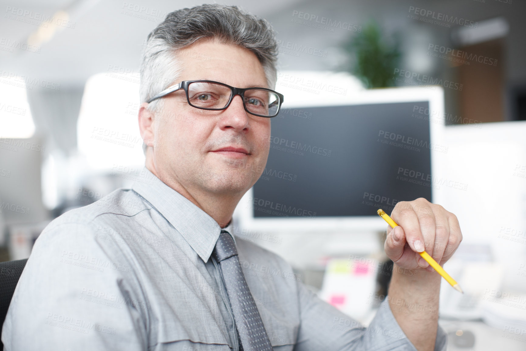 Buy stock photo Cropped shot of a working business office