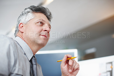 Buy stock photo Cropped shot of a working business office