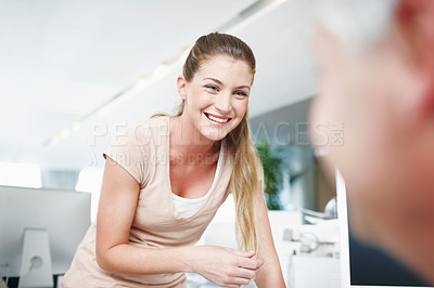 Buy stock photo Cropped shot of a working business office