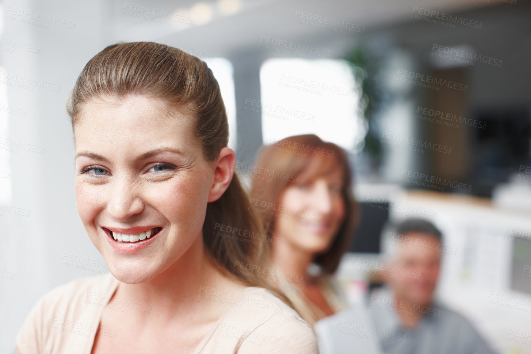 Buy stock photo Cropped shot of a working business office