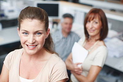 Buy stock photo Cropped shot of a working business office