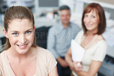 Buy stock photo Cropped shot of a working business office