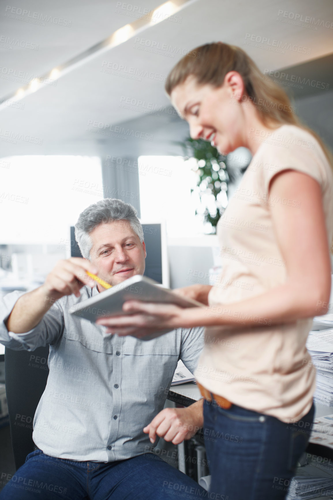 Buy stock photo Cropped shot of a working business office