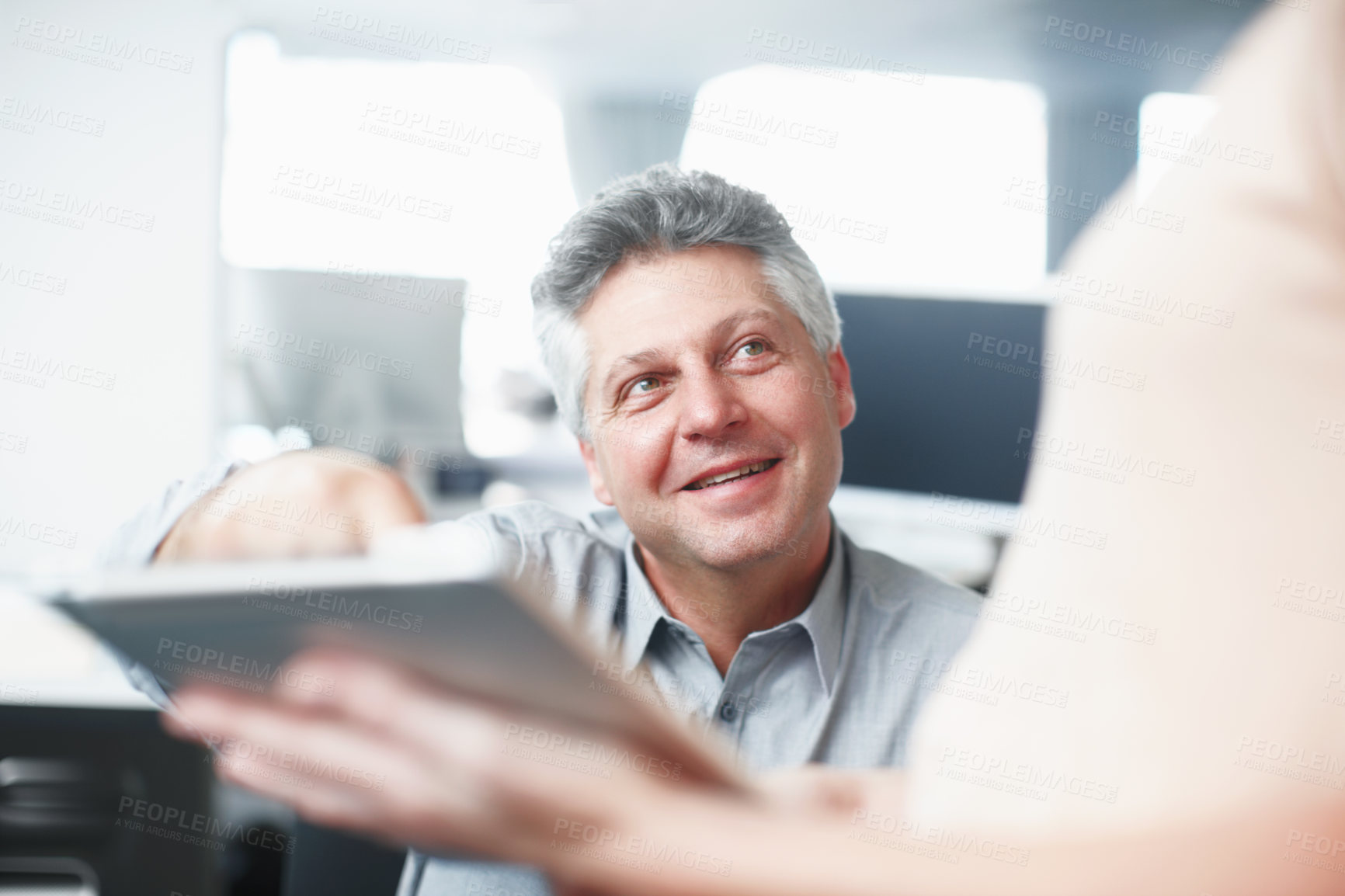 Buy stock photo Cropped shot of a working business office