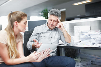 Buy stock photo Cropped shot of a working business office