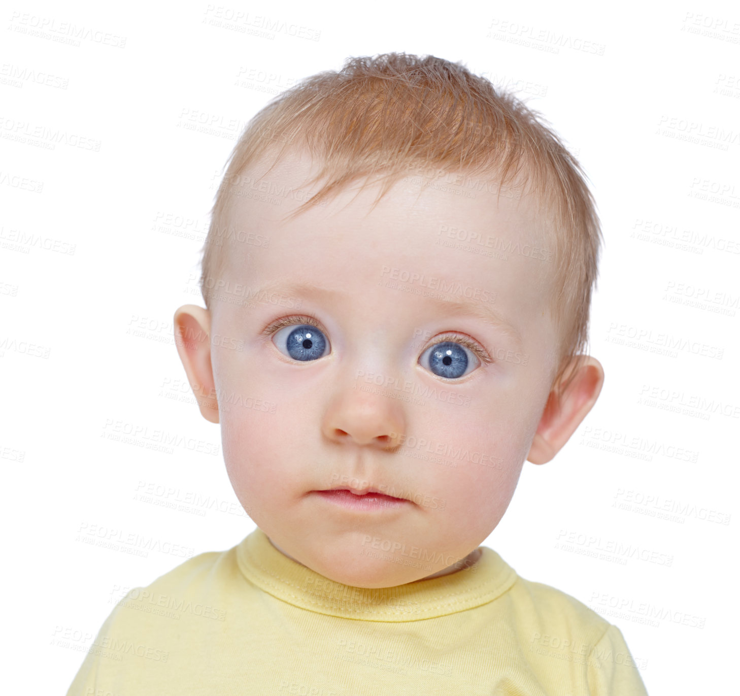 Buy stock photo Cropped portrait of an adorable baby boy