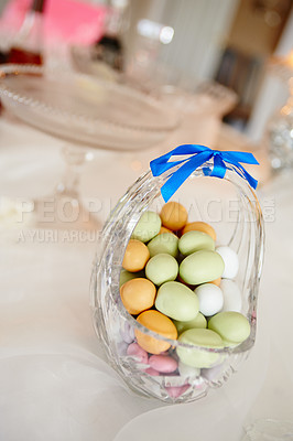 Buy stock photo Shot of sweets on a table at a wedding reception