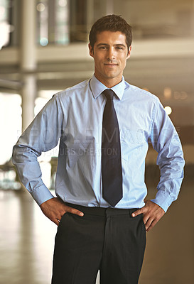Buy stock photo Cropped shot of a businessman in his office