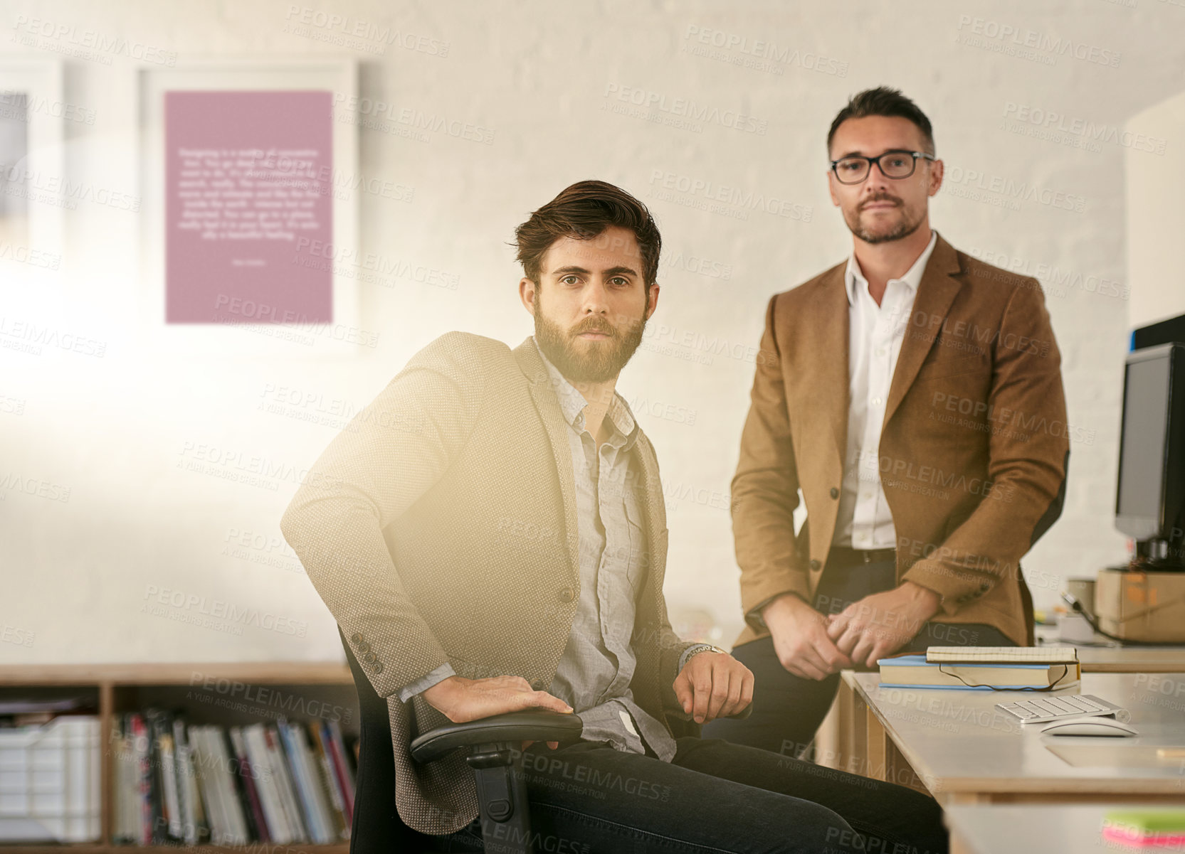 Buy stock photo Cropped shot of two designers in an office