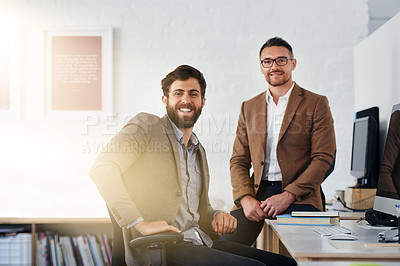 Buy stock photo Cropped shot of two designers in an office