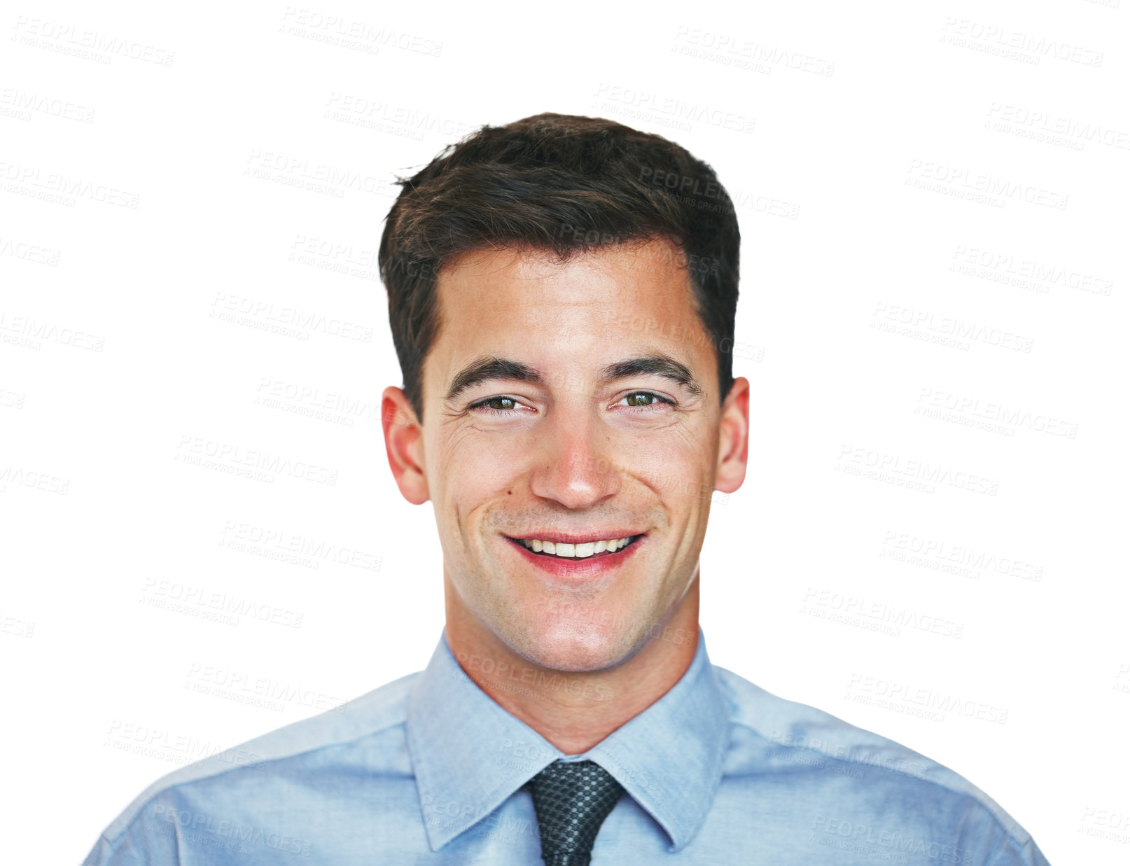 Buy stock photo Studio portrait of a young businessman isolated on white