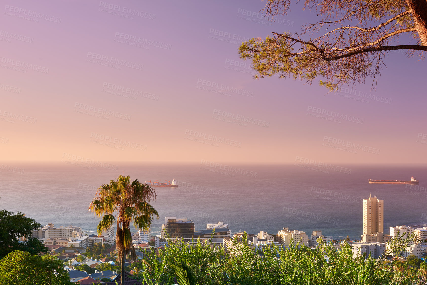 Buy stock photo Beautiful Sea Point, Cape Town, South Africa.