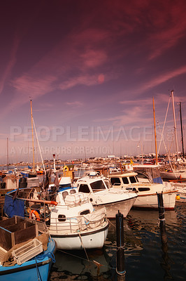 Buy stock photo Shot of the harbour