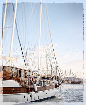 Buy stock photo Shot of the harbour