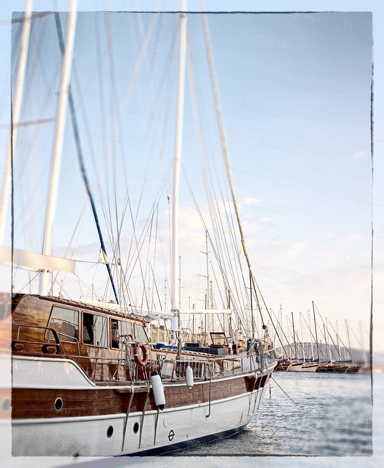 Buy stock photo Shot of the harbour