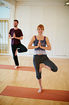 Enjoying their yoga session at the gym