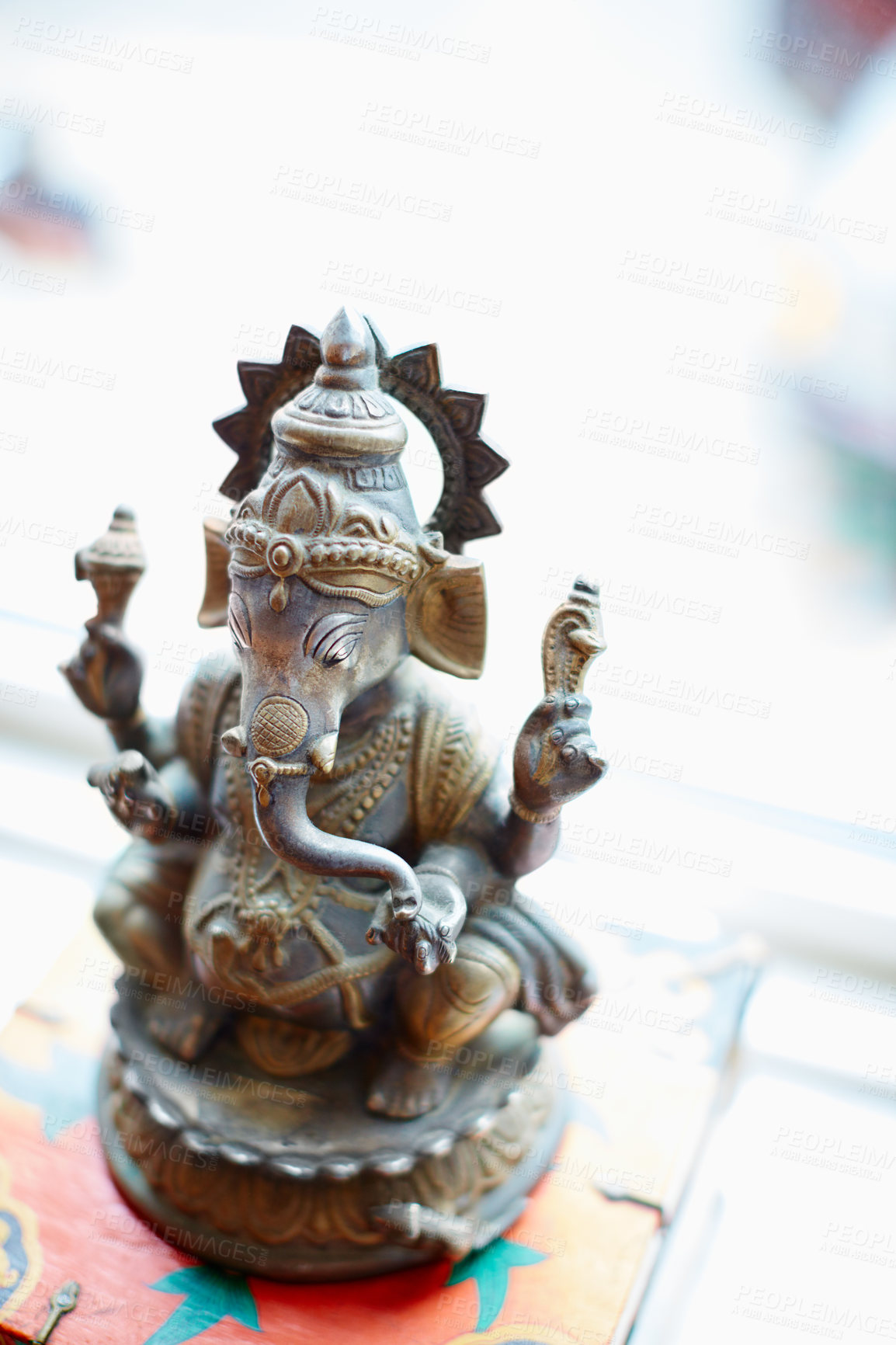 Buy stock photo Shot of a statue of the Hindu god, Ganesh